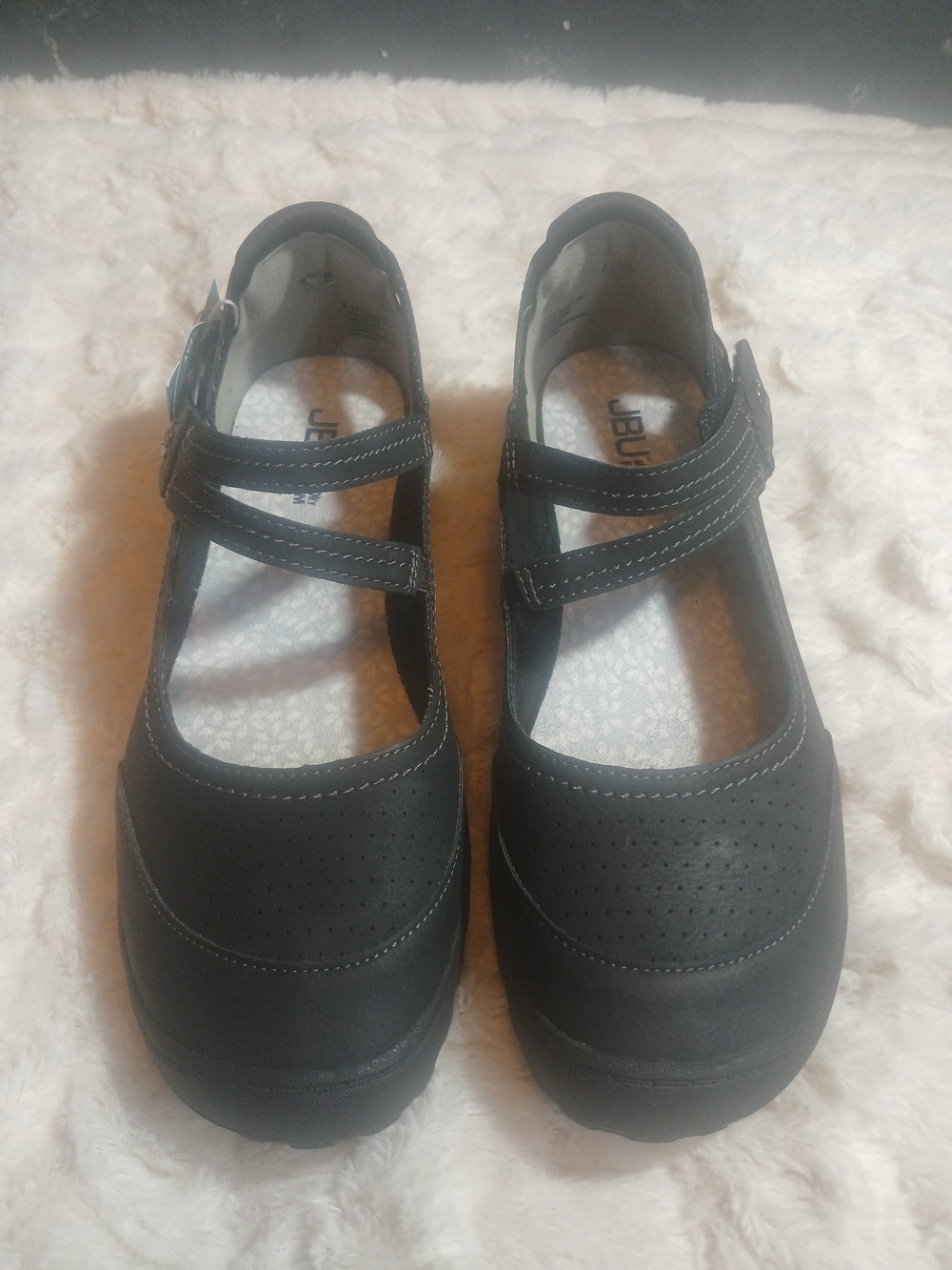 New JBU By Jambu Womens Fawn Casual Mary Jane Flat Shoes Black Size 8.5W